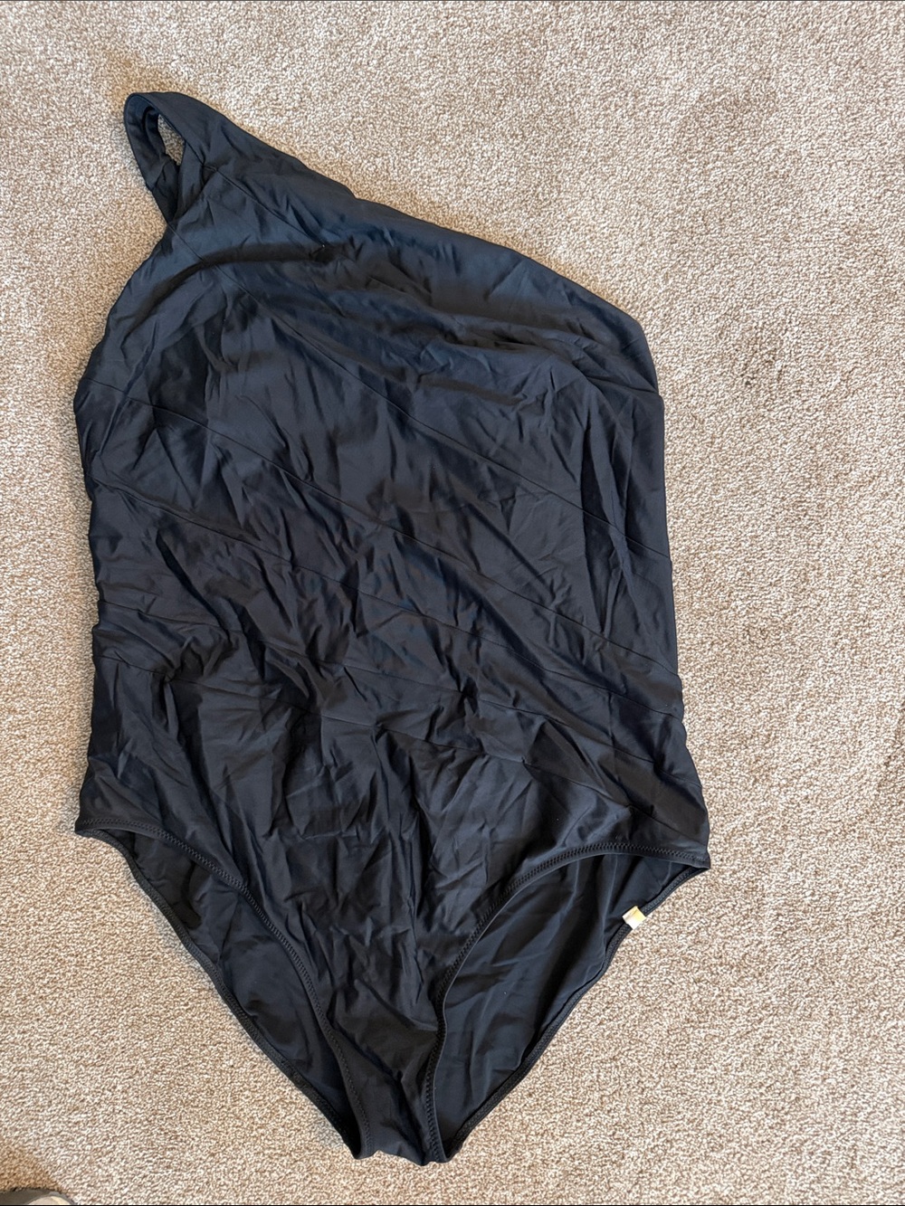 Summersalt Sidestroke Black Full Piece Swimsuit Tank, Size 18